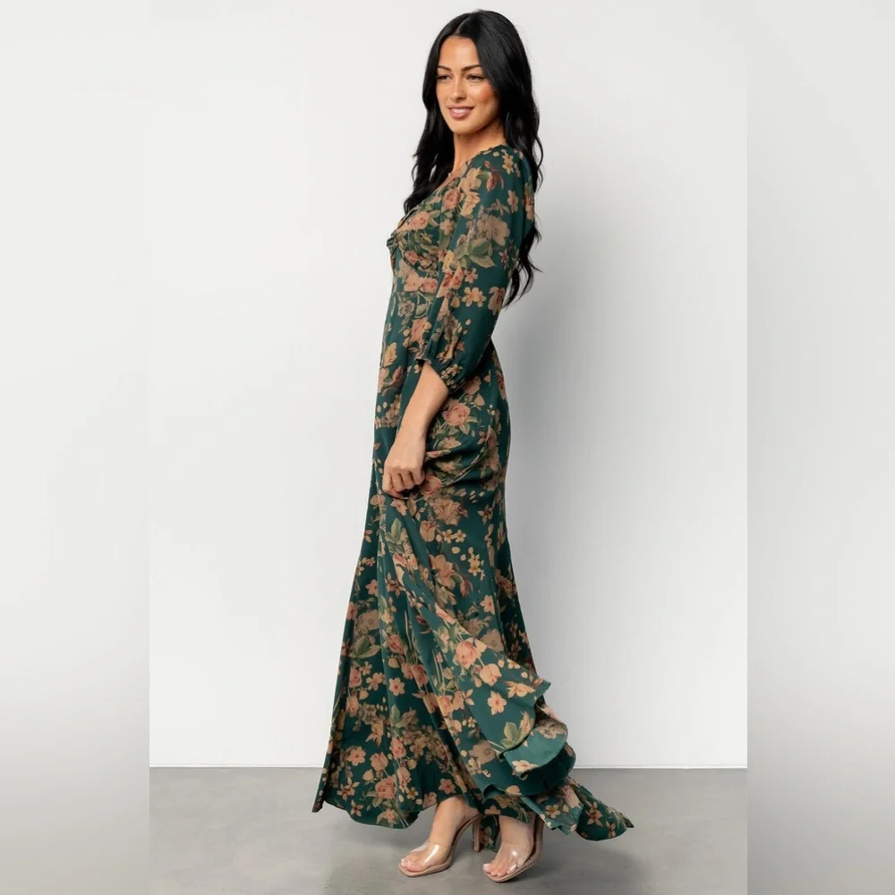 Baltic Born Forest Green Floral Maxi Dress - Picture 3 of 6